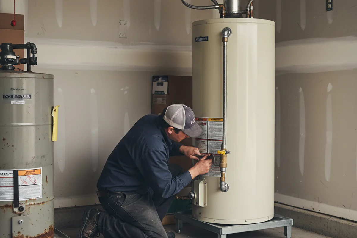 Water heater and shutoff valve replacement in Middletown